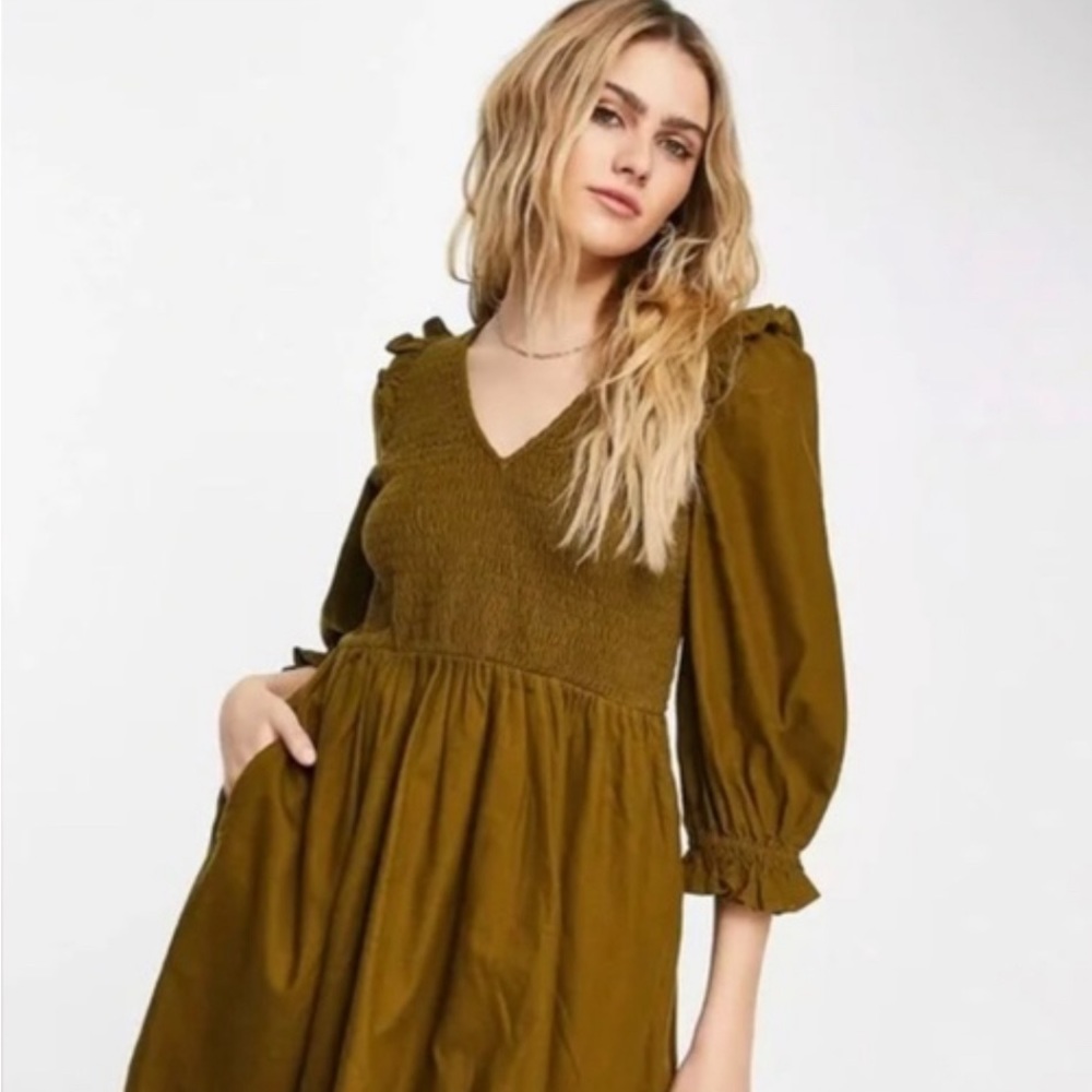 ♥️Madewell Lucie Flannel V-Neck Dress ♥️